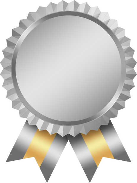 Silver Medal with Ribbon